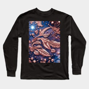 Other Worldly Designs- nebulas, stars, galaxies, planets with feathers Long Sleeve T-Shirt